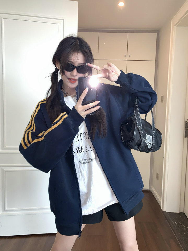 夏大人気2025 春夏トップスかわいいパーカー ハイネック韓国風長袖ゆったり細見え白黒おしゃれレトロチャッシルエット甘め大人っぽ韓国フルサイズファッション系ルーズレディースサイドお出かけ学生通学トラッ