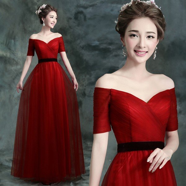 カラードレス 二次会 安い ロングドレス パーティードレス 半袖 結婚式 花嫁ドレス 披露宴 カクテルドレス 演奏会 フォーマルドレス 発表会 コンサート 7,711円