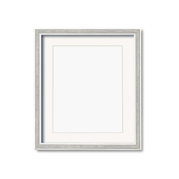 軽量水彩額マット付きUV（紫外線）カットアクリル 模様入り水彩額F8号 マット付 シルバー