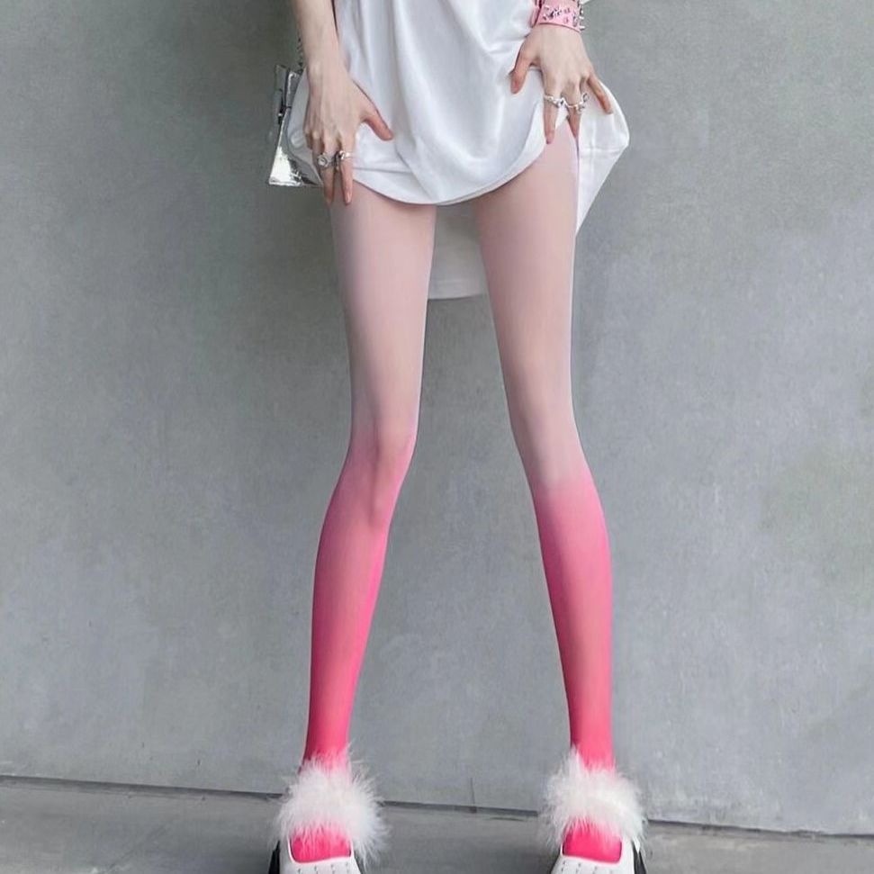 【1つ買うと10つ無料】女性用の靴下夏のセクシーな純粋なセクシーなグラデーションストッキング薄いレースベースソックスブラックとグレーのパンスト 17,708円