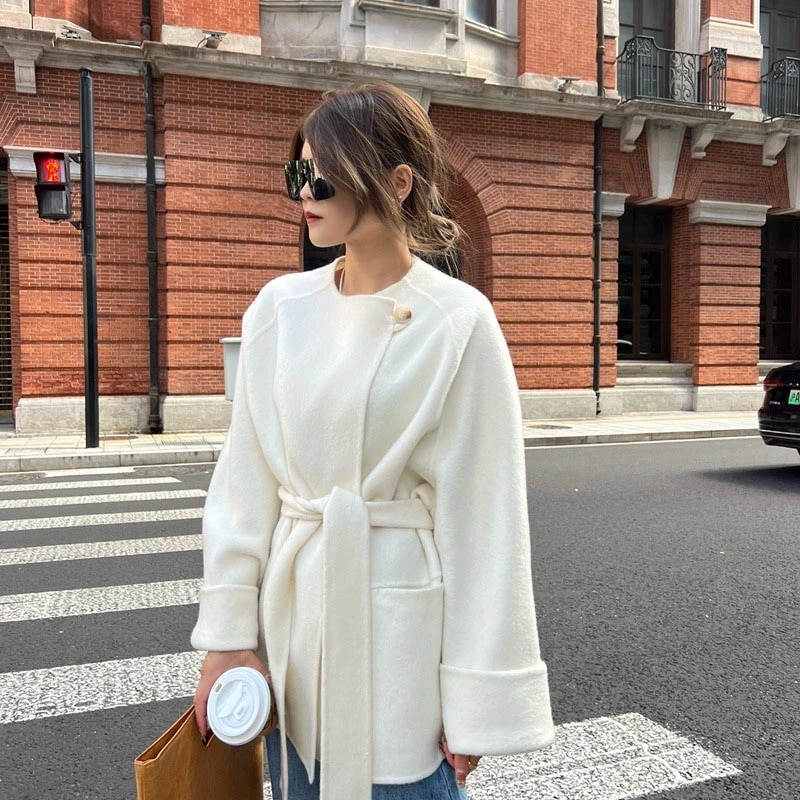 ウール コート ショートジャケット レディース ファッション ノーカラーコート 秋 女の子 アウター 冬 ウール コート シンプル ショートダウンコート 秋服 20代30代40代 大きいサイズ フォー 26,463円