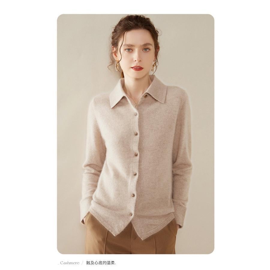 カシミヤ カーディガン カシミヤ セーター カシミヤポロシャツ 長袖 カーディガン レディース ニット 洗える 7色 無地 ソフトな肌触り お洒落 シンプル