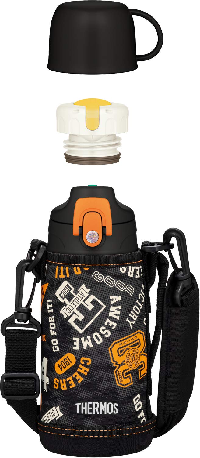 即日発送 サーモス 水筒 真空断熱2ウェイボトル 0.6L/0.63L ブラックオレンジ FJJ-600WF BKOR