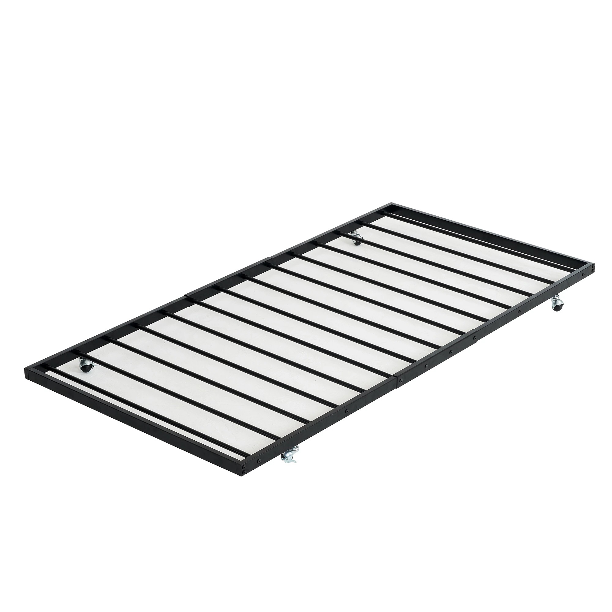 【国内発送】294【新品】 ブラック　195*97cm　パイプベッド シングル 収納 北欧風 子供部屋 送料無料 スチール 耐震 ベッド SDG
