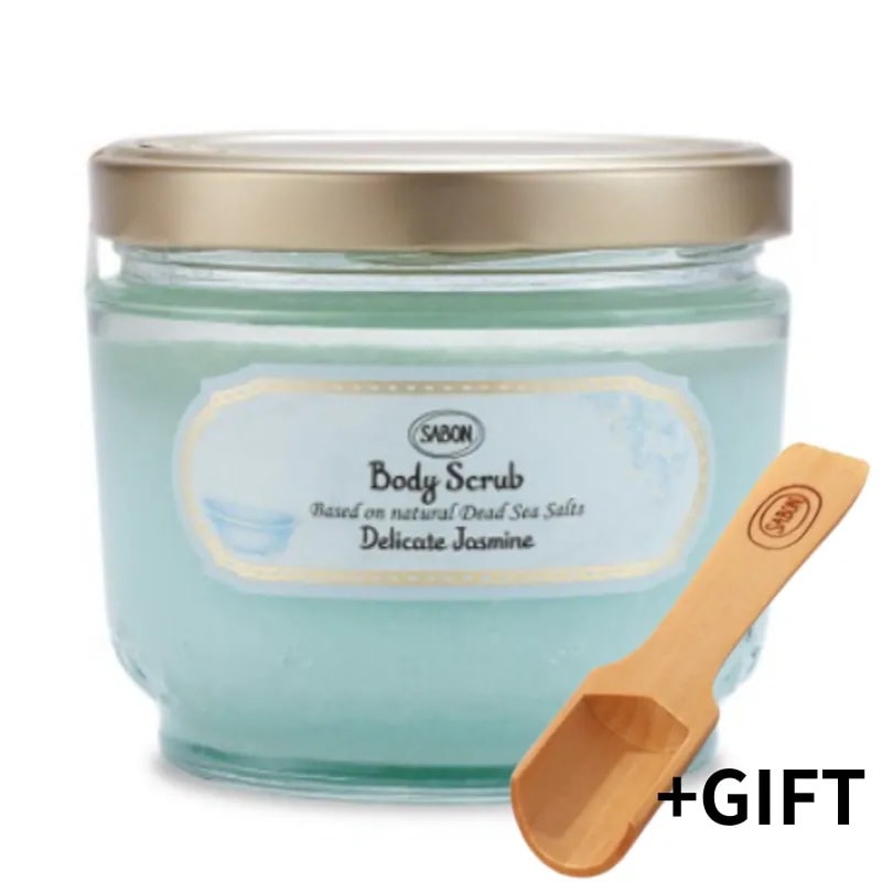 【正規品】【大容量】SABON サボン ボディスクラブジャスミン 320g/600g+ウッドスクープ じっくり楽しめるLサイズ！ 肌と心がときめく新感覚ボディスクラブ