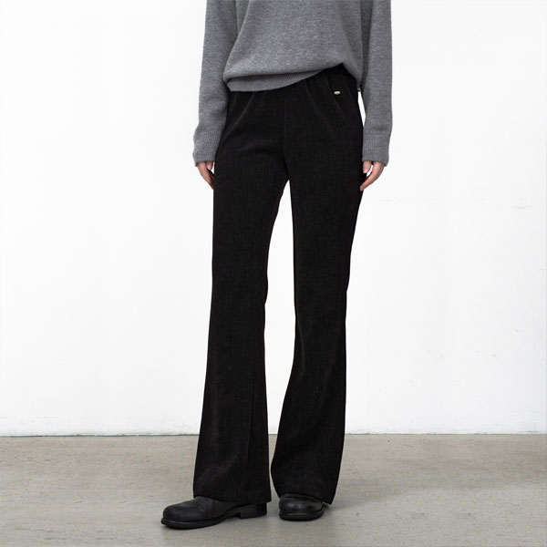 WARM TEXTURE BANDING BOOTCUT PANTS(PT-5725)