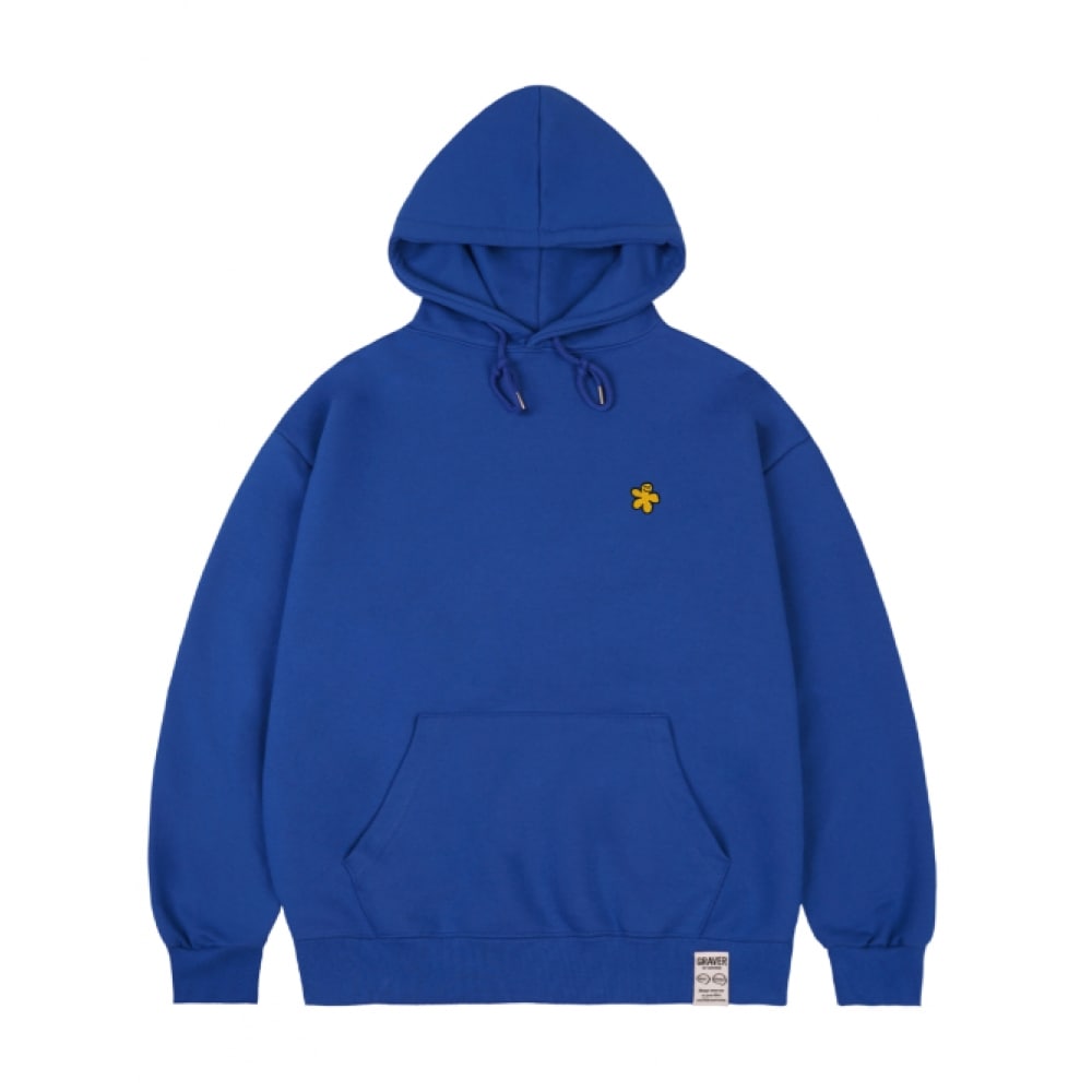GRAVER [ユニセックス] イエローオッドフラワー刺繍パーカー_コバルトブルー