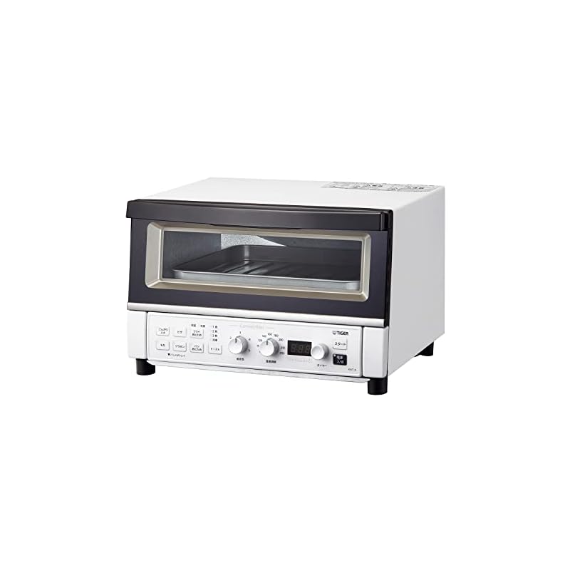 【即納】タイガー魔法瓶(TIGER) オーブントースター 熱風コンベクション 断熱Wガラス 温度調節機能 30分タイマー トースト3枚 1300W マットホワイト KAT-A131WM