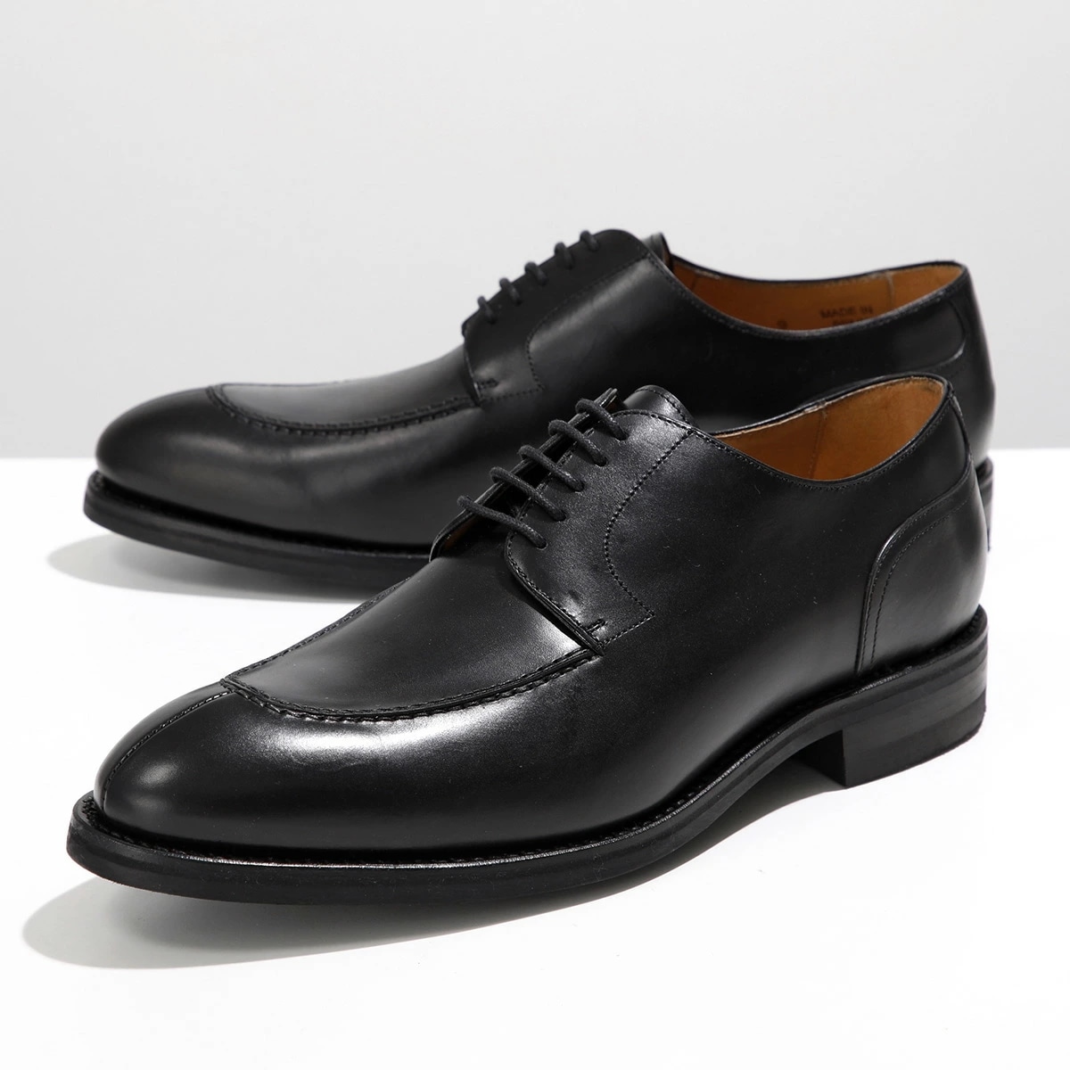 Berwick1707 バーウィック ドレスシューズ 3566-K1 メンズ Uチップ レザー シューズ レースアップ ビジネスシューズ 革靴 ブラック