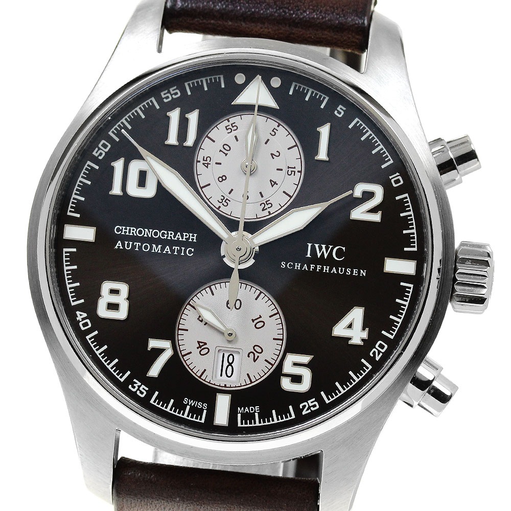 IWC SCHAFFHAUSEN IW387806 パイロットウォッチ クロノグラフ 自動巻き メンズ 良品 _826671【中古】