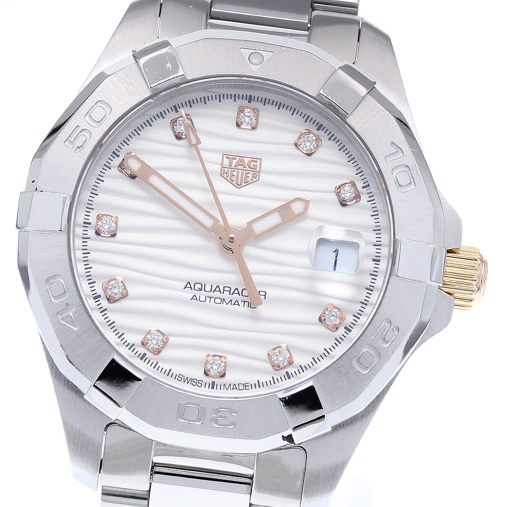 タグホイヤー TAG HEUER WBD2320.BA0740 アクアレーサー キャリバー9 11Pダイヤ 自動巻き レディース 良品 保証書付き_827095【中古】