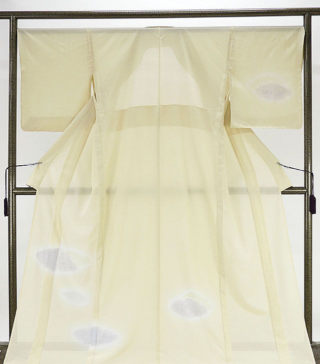 夏物 訪問着 新品仕立済 正絹 夏物 流水菊花霰模様 絽訪問着 新品 仕立て上がり 着物