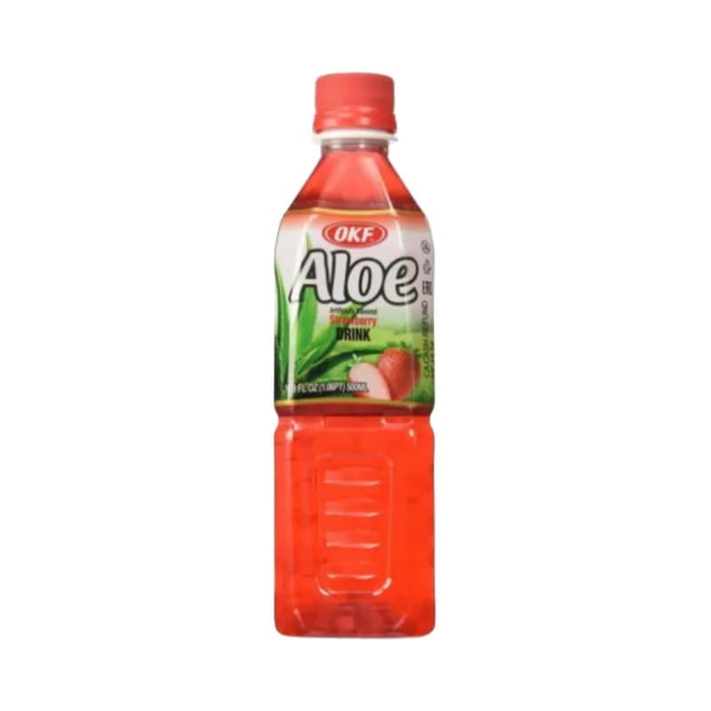 アロエベラドリンク（ストロベリー味）500ml×3本 アロエ果肉入り