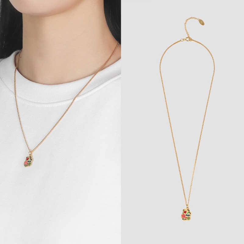 [SILVER925]ミニ ドゥードル ネクリス(18K ゴールド プレート）韓国ファッション 韓国人気ジュエリー