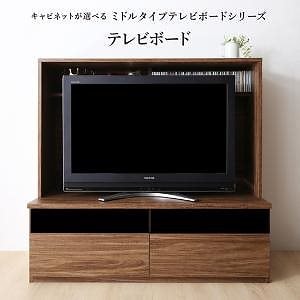 ミドルタイプテレビボードシリーズ [city sign]シティサイン テレビボード単品 ウォルナットブラウン