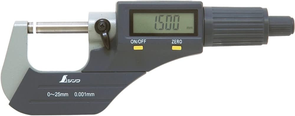 シンワ測定(Shinwa Sokutei) デジタルマイクロメータ 0~25mm 79523
