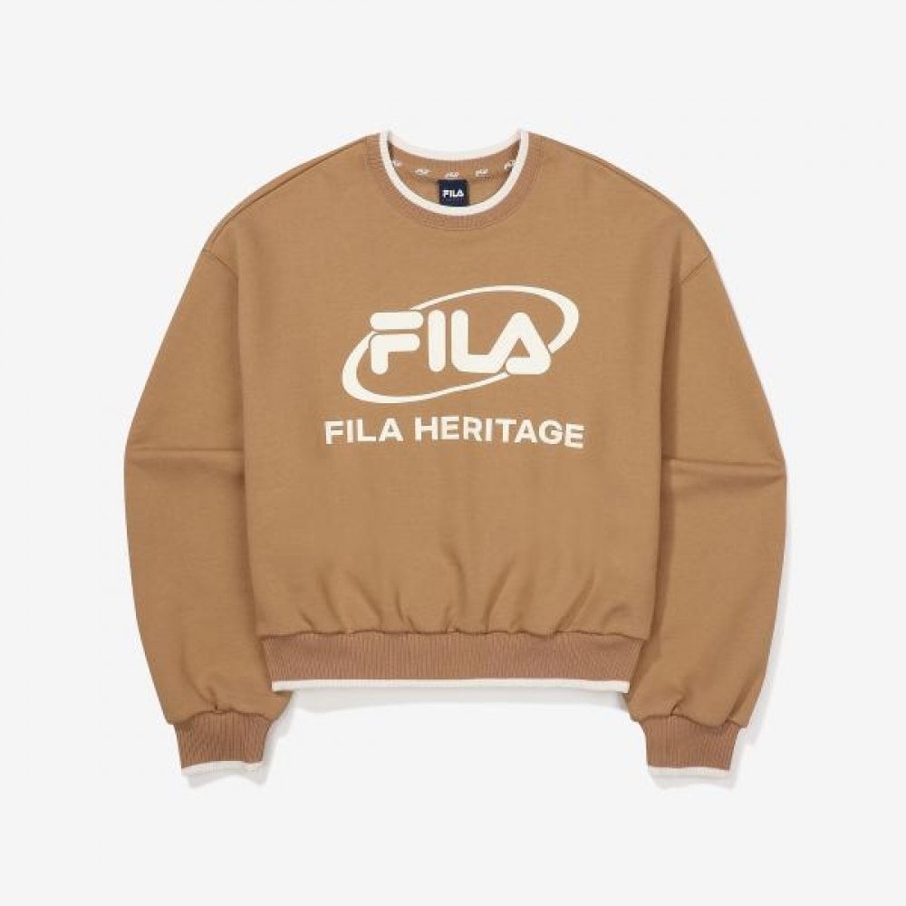 FILA ビッグロゴ コットンブレンド トレーナー
