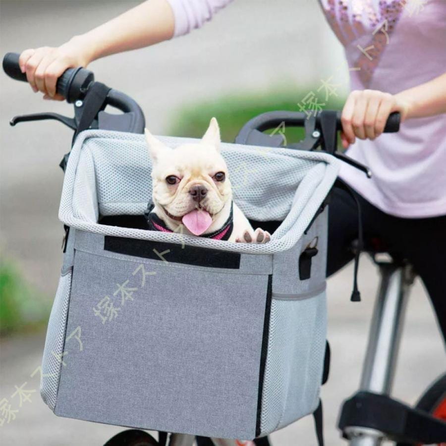 自転車かご 前かご ペットキャリー バッグ 取り外し可能 自転車カゴ 自転車用バスケット 脱着式 折りたたみ可能 大容量 取り付け簡単 超小型犬 小型犬 小動物