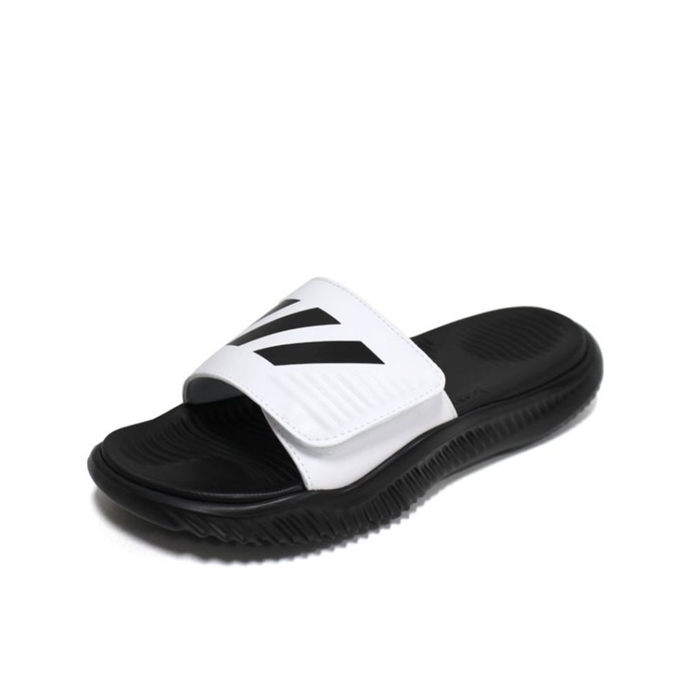 アディダスアルファバウンススライドスリッパホワイトブラック FZ0388