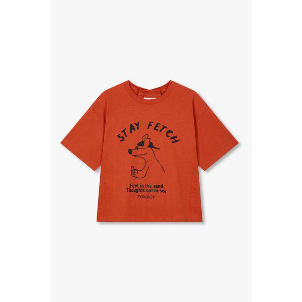 白のタックディテール グラフィック半袖Tシャツ 9106222208031