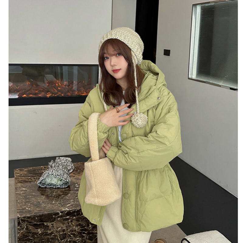 レディース ダウンジャケット 厚手 冬 ダウンコート 中綿ジャケット フード付き 防寒コート ショート丈 アウター 暖かい 可愛い 無地 棉服コート 女性用 厚手 防風 防寒 保温 OceanMap