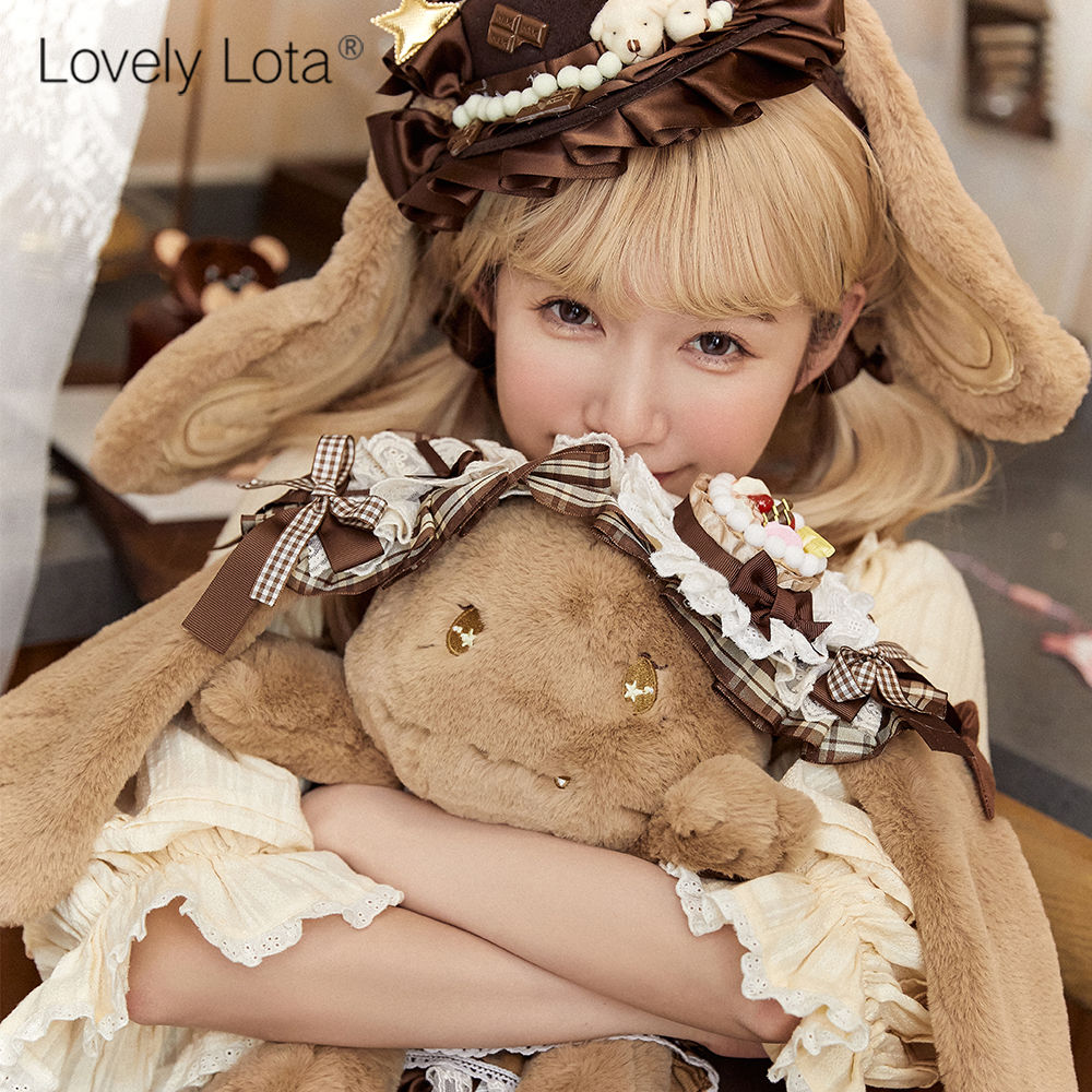 星月うさぎオリジナルチョコレートlolitaバッグぬいぐるみ肩斜め掛けリュックぬいぐるみうさぎバッグガールフレンドプレゼント