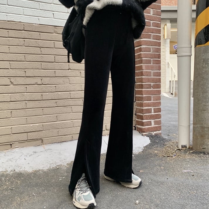 レディース ボトムス パンツ ロングパンツ ロング丈 ワイド ワイドパンツ ビロード 49