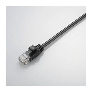 (まとめ)エレコム Gigabit やわらかLANケーブル(Cat6準拠) LD-GPY/BK210セット