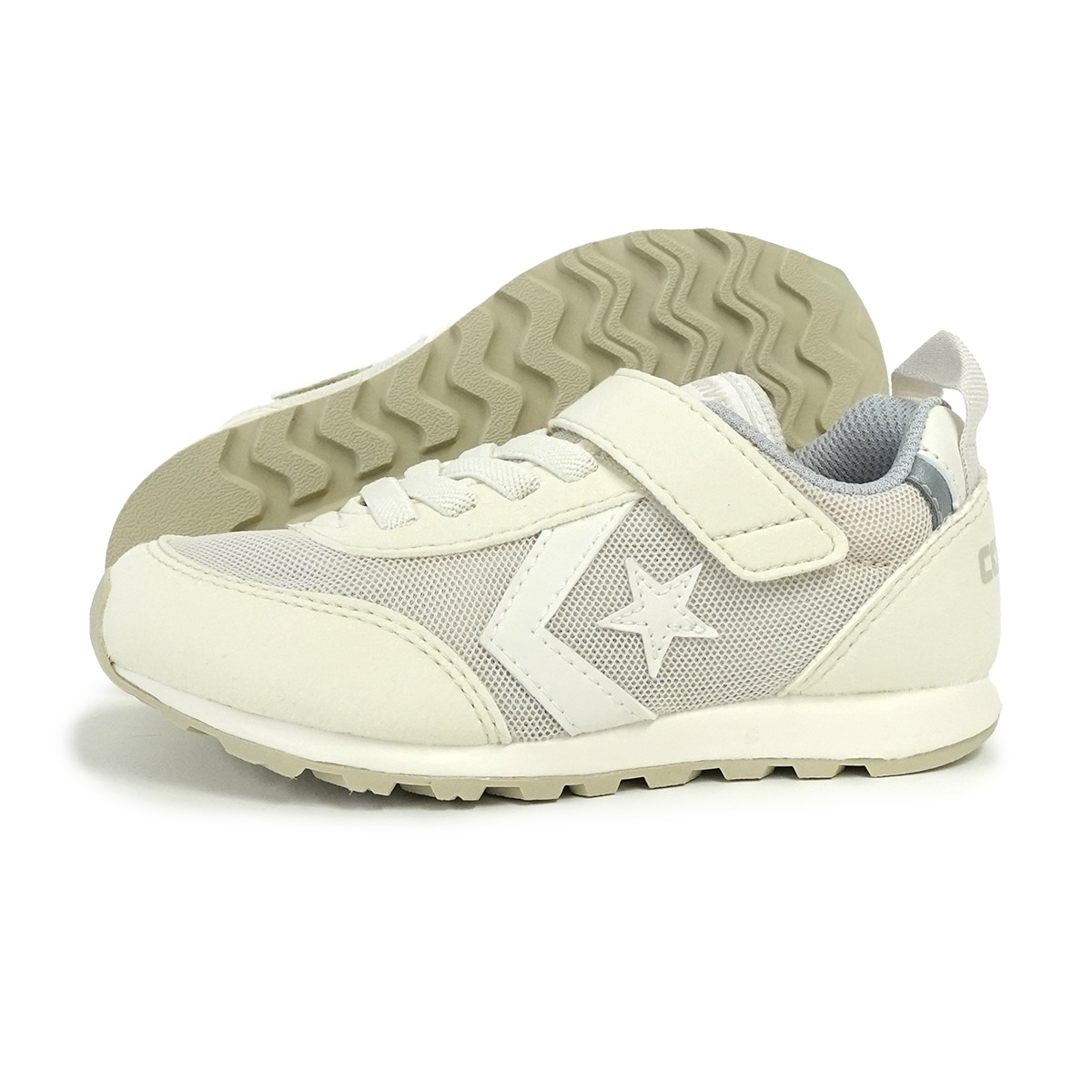 キッズ スニーカー 子供靴 キッズ RS オフホワイト/ベージュ マジックテープ KID S RS 通学 通園 入学祝い プレゼント 5,247円