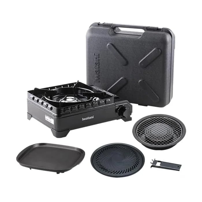 タフまる ブラック CB-ODX-1-BK ＋ 純正プレート3種 (焼肉Lサイズ＋網焼き＋鉄板焼き) CB-A-YPL CB-A-AMP CB-A-TPP セット