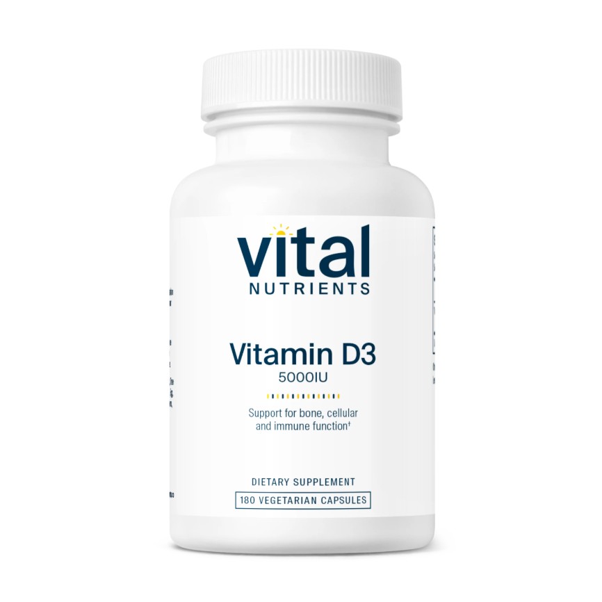 Vital Nutrients Vitamin D3 5000IU 180 Vegan capsules
