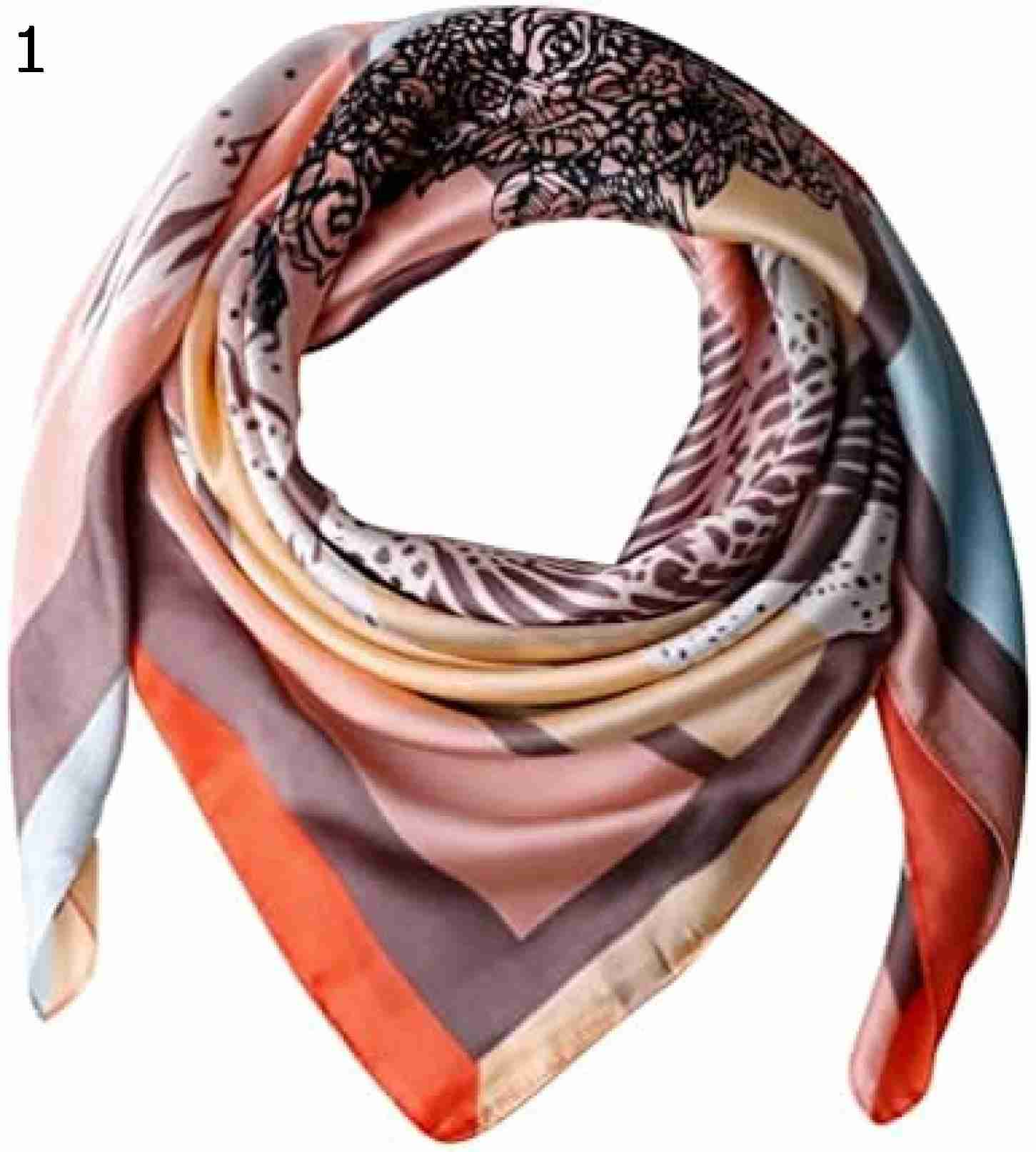 【20%OFFクーポン～】90cm スカーフ レディース 正方形 風 スカーフ 大判 通勤 旅行 バッグ オーナメント用 バンダナ ギフト