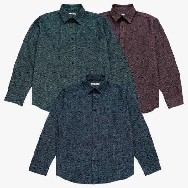 ヘリンボーン組織起毛ノーマルフィットシャツ PPWS4601_DG