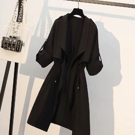 アウター コート ジャケット 上着 ミディアム丈 袖付き 長袖 半袖 2way 襟付き 前開き