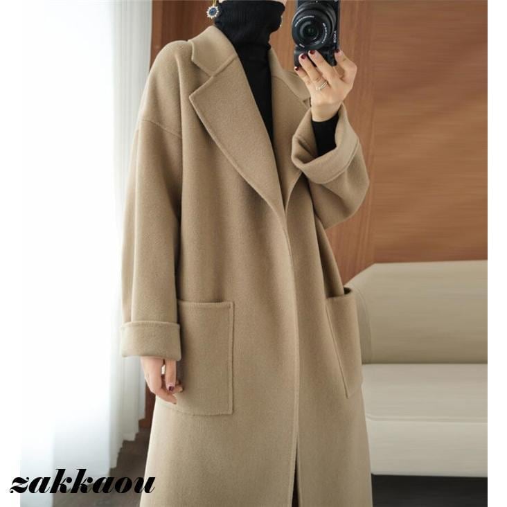 ウールコート レディース スーパーロングコート コート 冬 通勤 ロング丈 チェスターコート オー