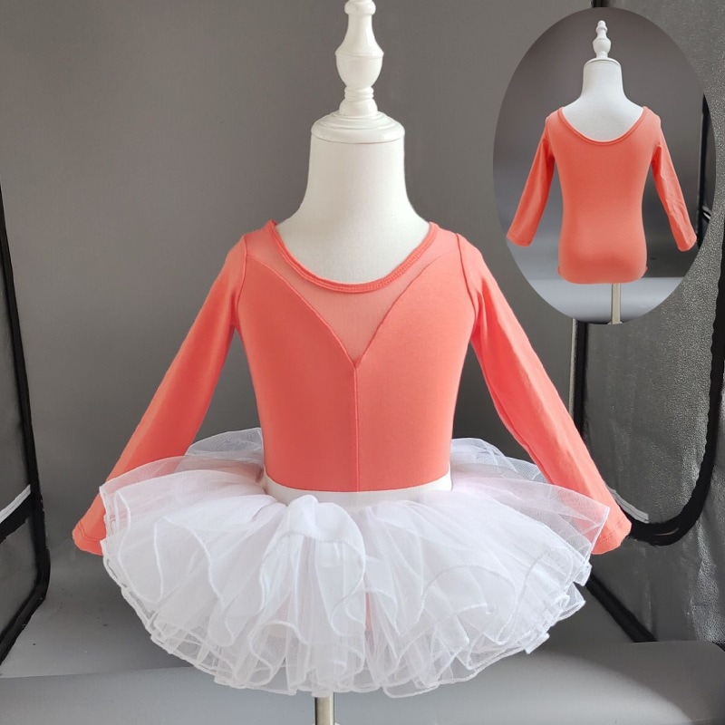 女の子用ダンス服長袖女の子練習着秋冬バレエ服中国舞踊服子供ダンス服