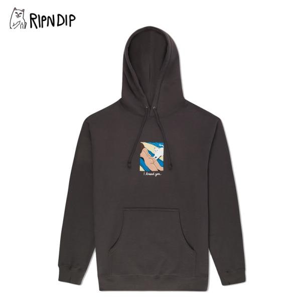 リップンディップ RIPNDIP I Knead You Hoodie Charcoal プルオーバーパーカー フーディー