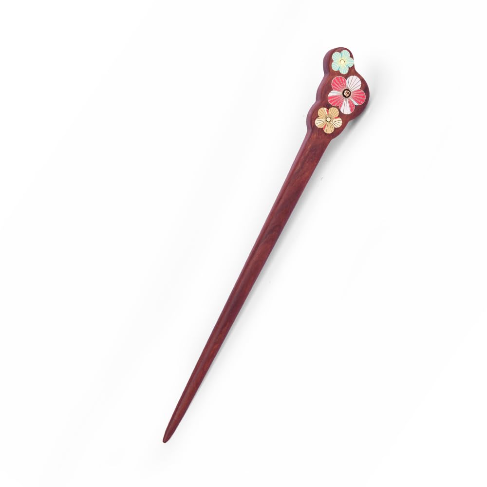 かんざし 一本 木製 一本簪 ヘアスティック 浴衣 髪飾り 和装 かんざし TAN MUJIANG 譚木匠 漆芸かんざし-芙ヨ