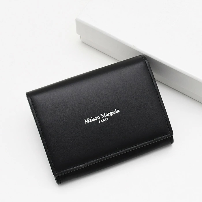 財布 レザー コンパクト ウォレット SA2UI0014 P8729 レディース ユニセックス ブラック シルバー 牛革 二つ折り財布