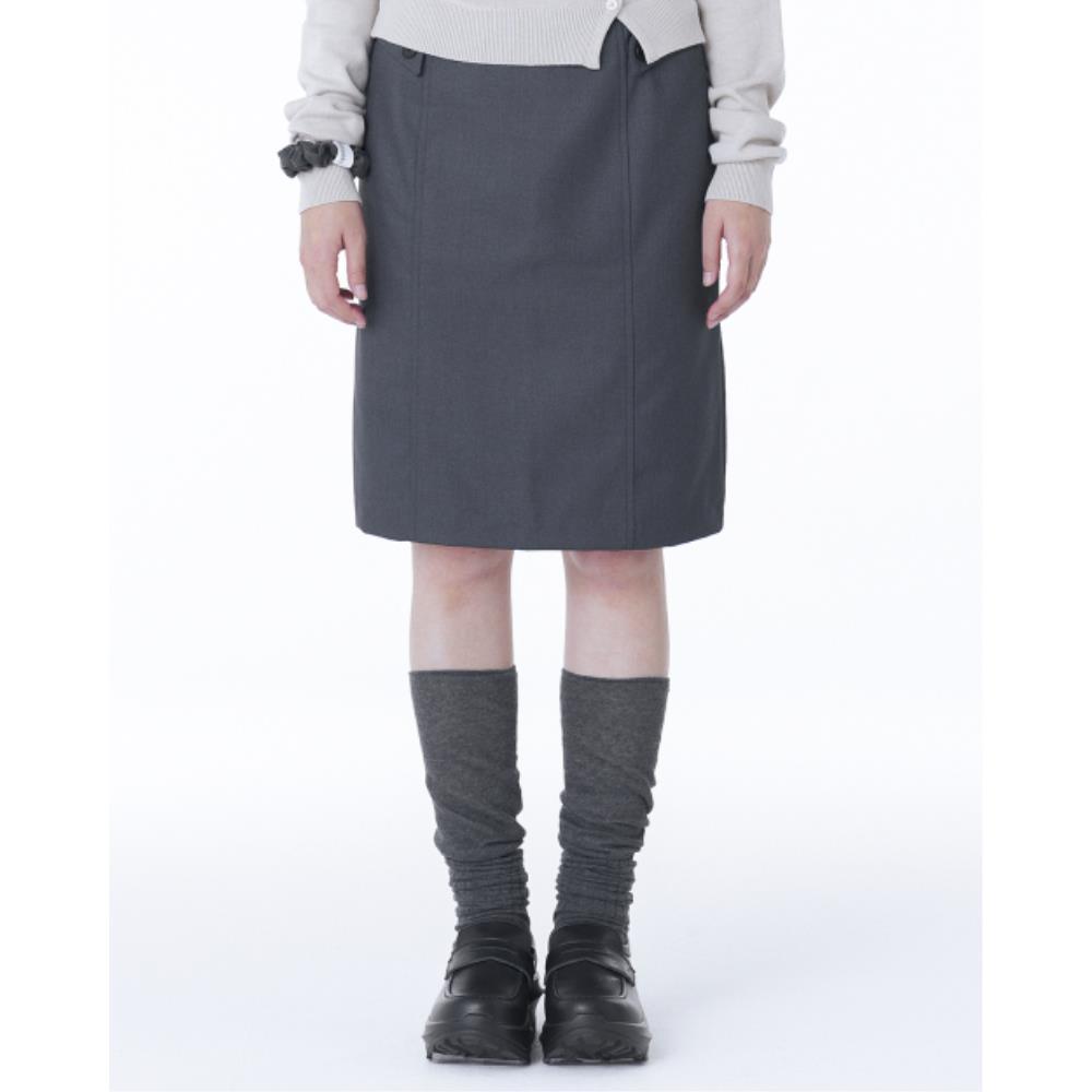 MISEKI SEOUL Button midi skirt CHARCOAL MSK2403008CH 10,193円