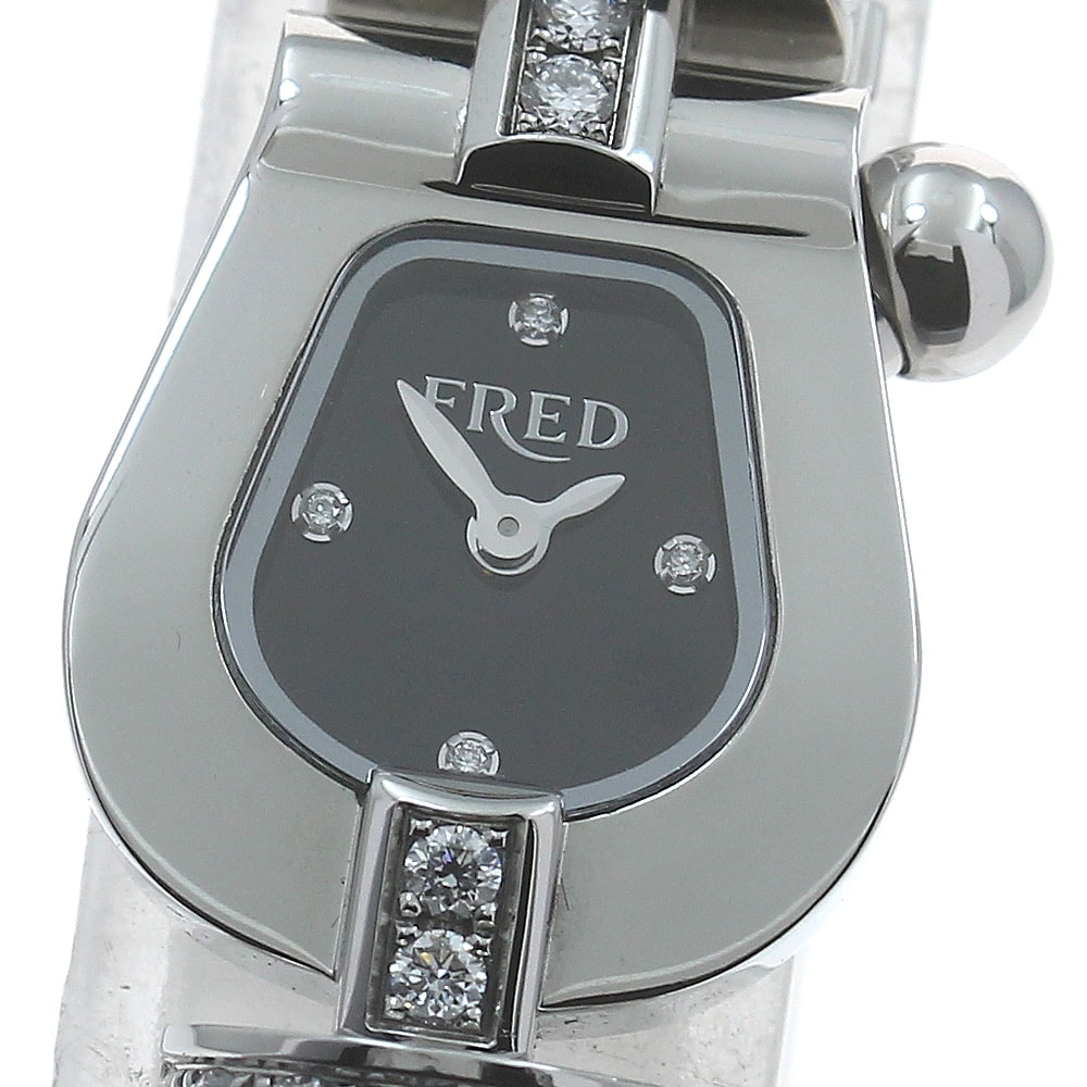 フレッド FRED FD070111 フォース10 ラグダイヤモンド クォーツ レディース 保証書付き_878488【中古】