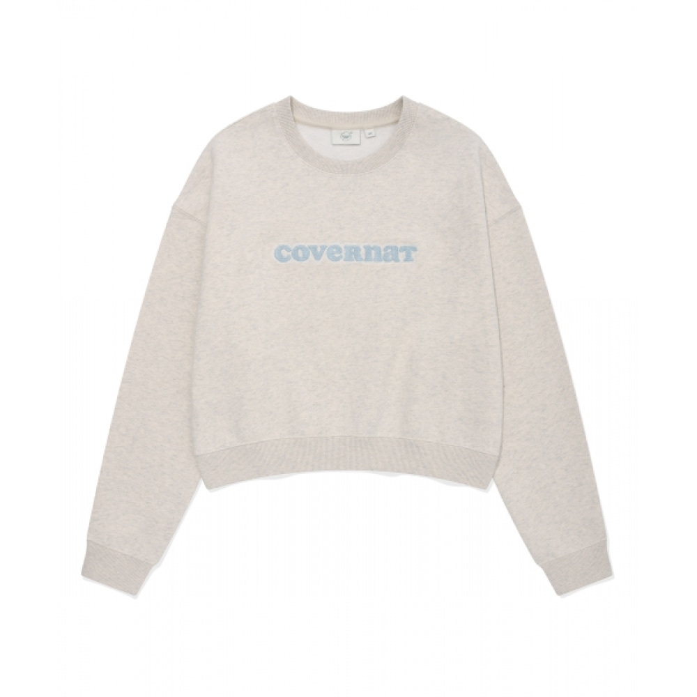 COVERNAT 女性女性クーパーロゴスウェットシャツオートミール