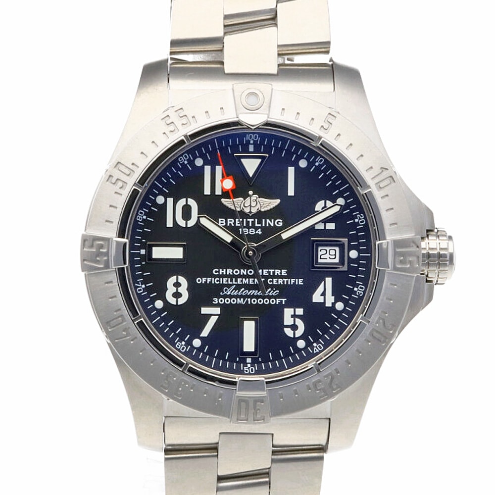 ブライトリング アベンジャー シーウルフ 腕時計 ステンレススチール A17330 自動巻き 1年保証 BREITLING 中古 美品
