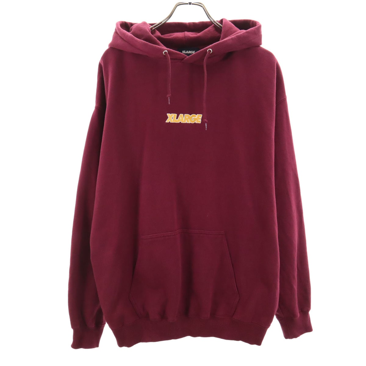 長袖 スウェットパーカー M ワインレッド メンズ 古着