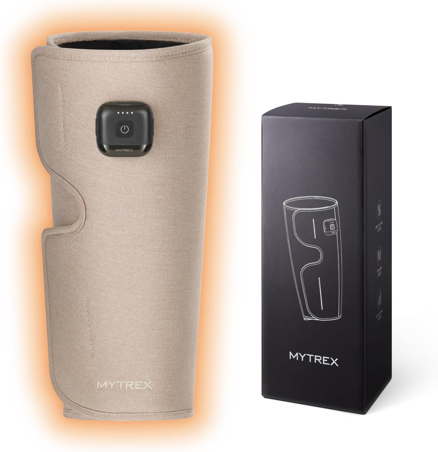 RAKUNO FIT 足 ふくらはぎ 空気圧 温熱 ふくらはぎケア 足ケア Type-C充電式 コードレス 3段階温熱 トリプル極揉ポンプMT-RKF-25BG　ベージュ