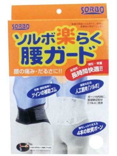 楽らく腰ガード(レギュラー) M 63331・ブラック