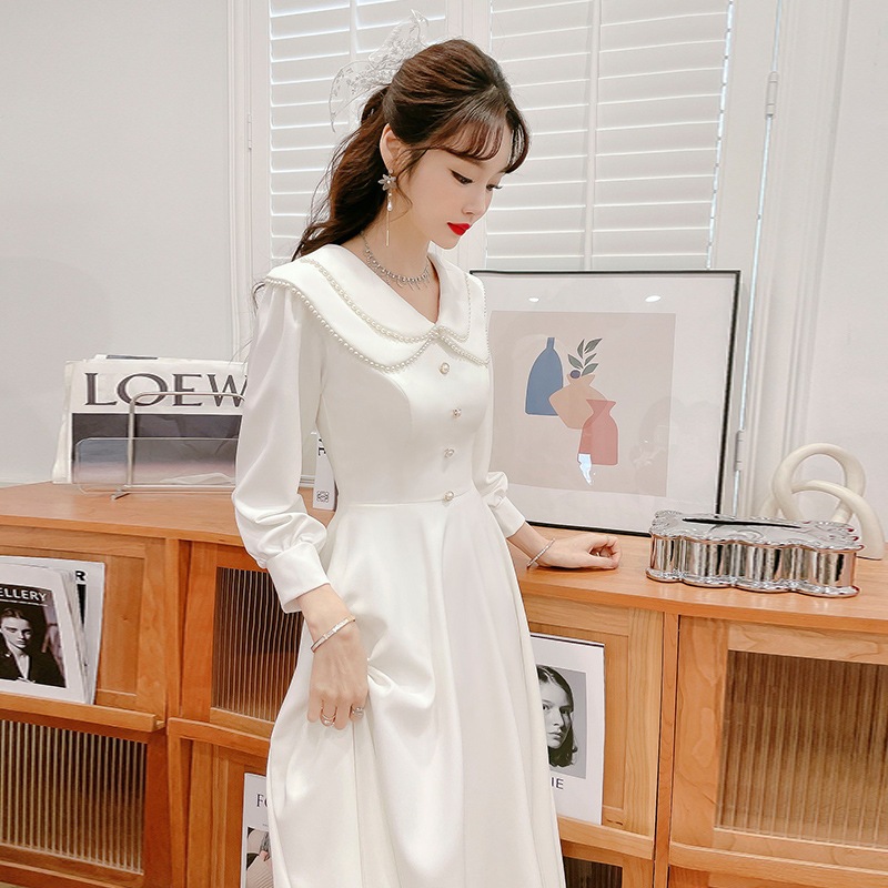 ドレスドレス/白い小さなドレスは通常時に着用できます2023新しい宴会ドレス女性セレブ気質デザインセンス年次総会フランスカスタマイズされた支払い支払い後の返金または交換不可