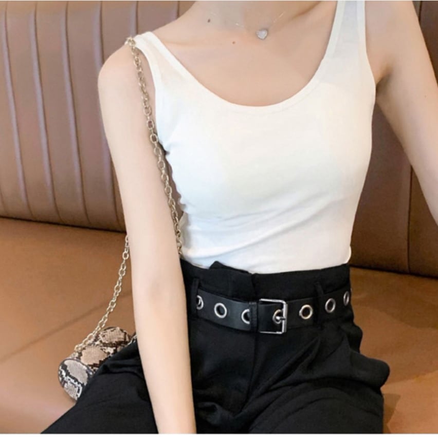 タンクトップ 背中開き ワイドショルダーストラップ ワンマイルウェア スリムフィット 大人の色気 カップ付き スポーツ トップス ルームウェア 部屋着 Uネック スリム タイト 細身 バックスリット