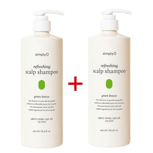 リフレッシュ スカルプ グリーンブリーズ シャンプー 500ml X2個