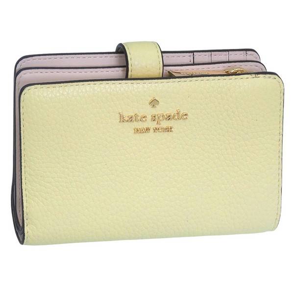 ケイトスペード 財布 レディース 二つ折り財布 アウトレット レザー イエロー WALLETS MED COMBIFLD KN750-700 KATE SPADE